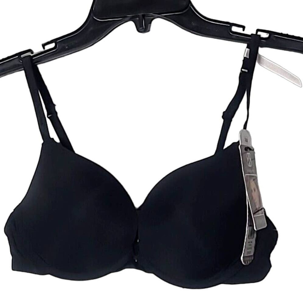 NWT Daisy Fuentes Bella Classic Black Smooth Cup Underwire T-Shirt Bra Size 36B